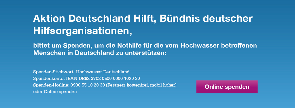 Spenden Aufruf Hochwasser