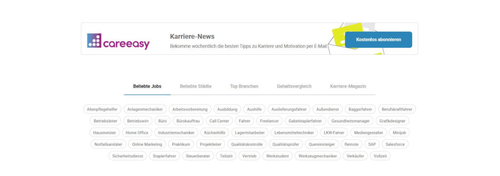 Einfach zum Karriere-Newsletter anmelden und auf dem Laufenden bleiben
