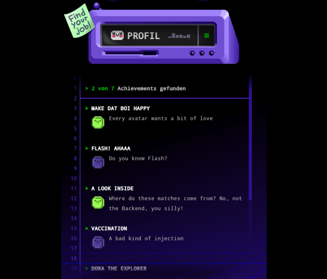 achievements-Liste achievements-Liste