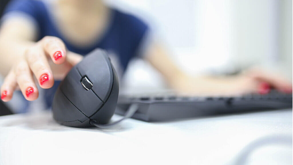 ergonomischer Arbeitsplatz optimale PC-Maus