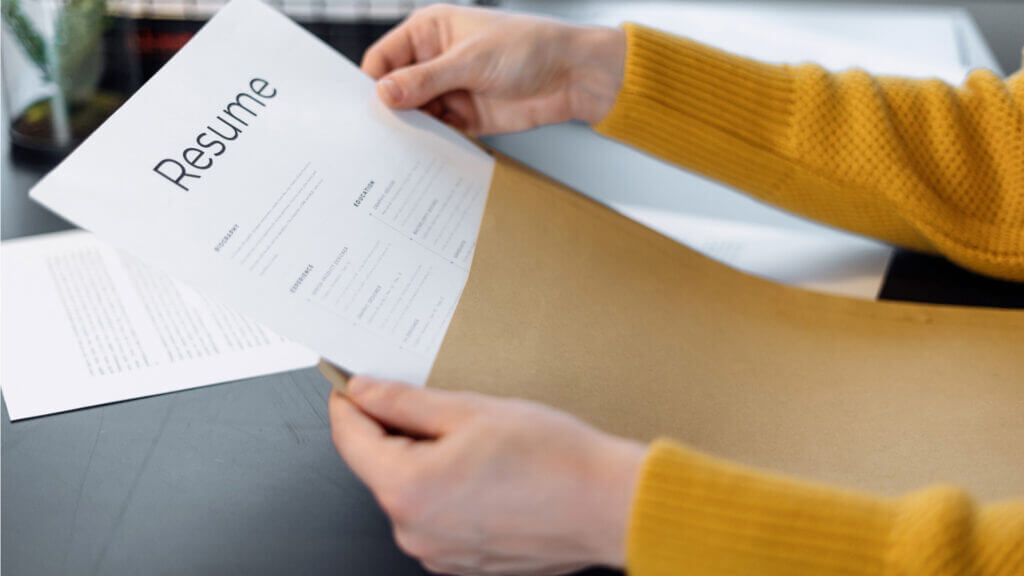 postalische Bewerbung