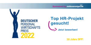 Deutscher Personalwirtschaftspreis 2022 - stellenanzeigen.de ist Partner!