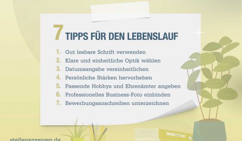 7 Tipps für den perfekten Lebenslauf - Vorlage