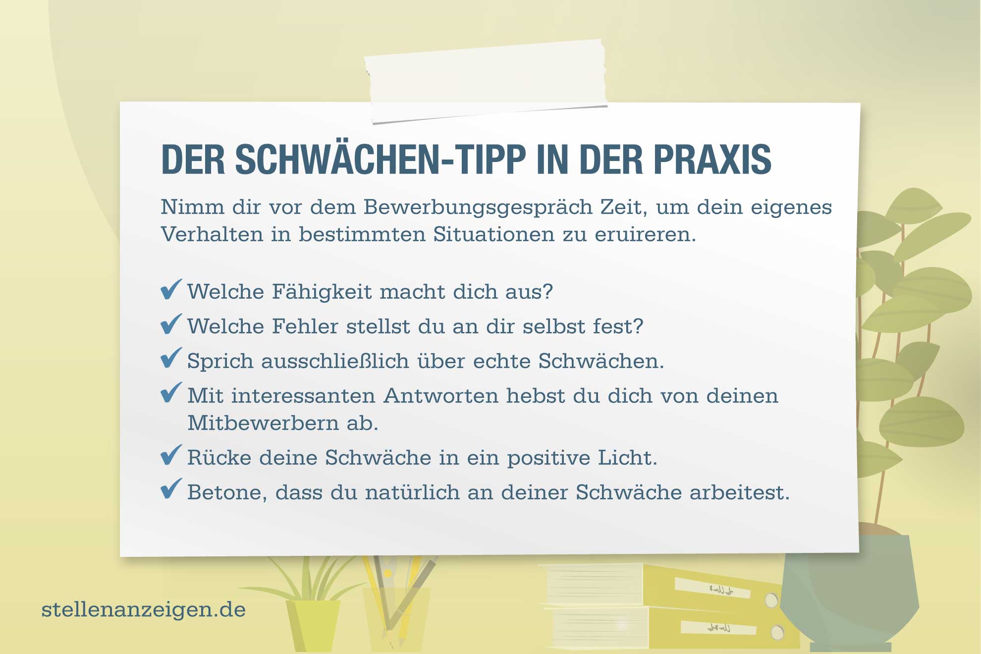 Eine heikle Frage im Vorstellungsgespräch "Wo liegen Ihre Schwächen